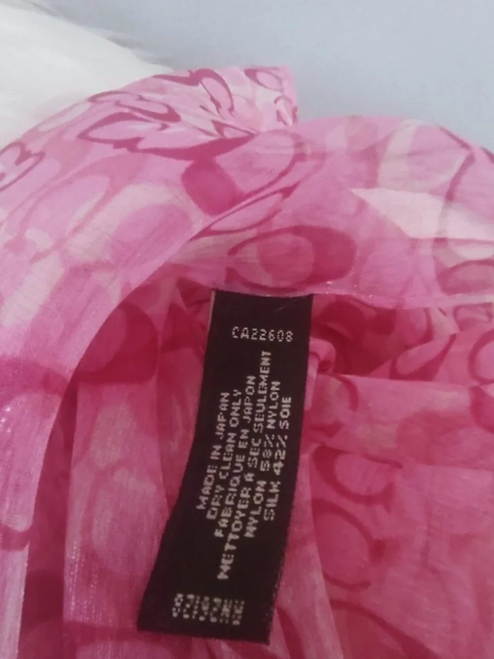 Coach Y2K silk blend signature long scarf shawl EUC